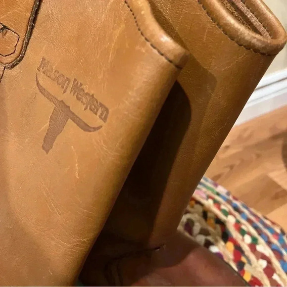 Mason Western cognac leather  western cowboy boots - Picture 4 of 7